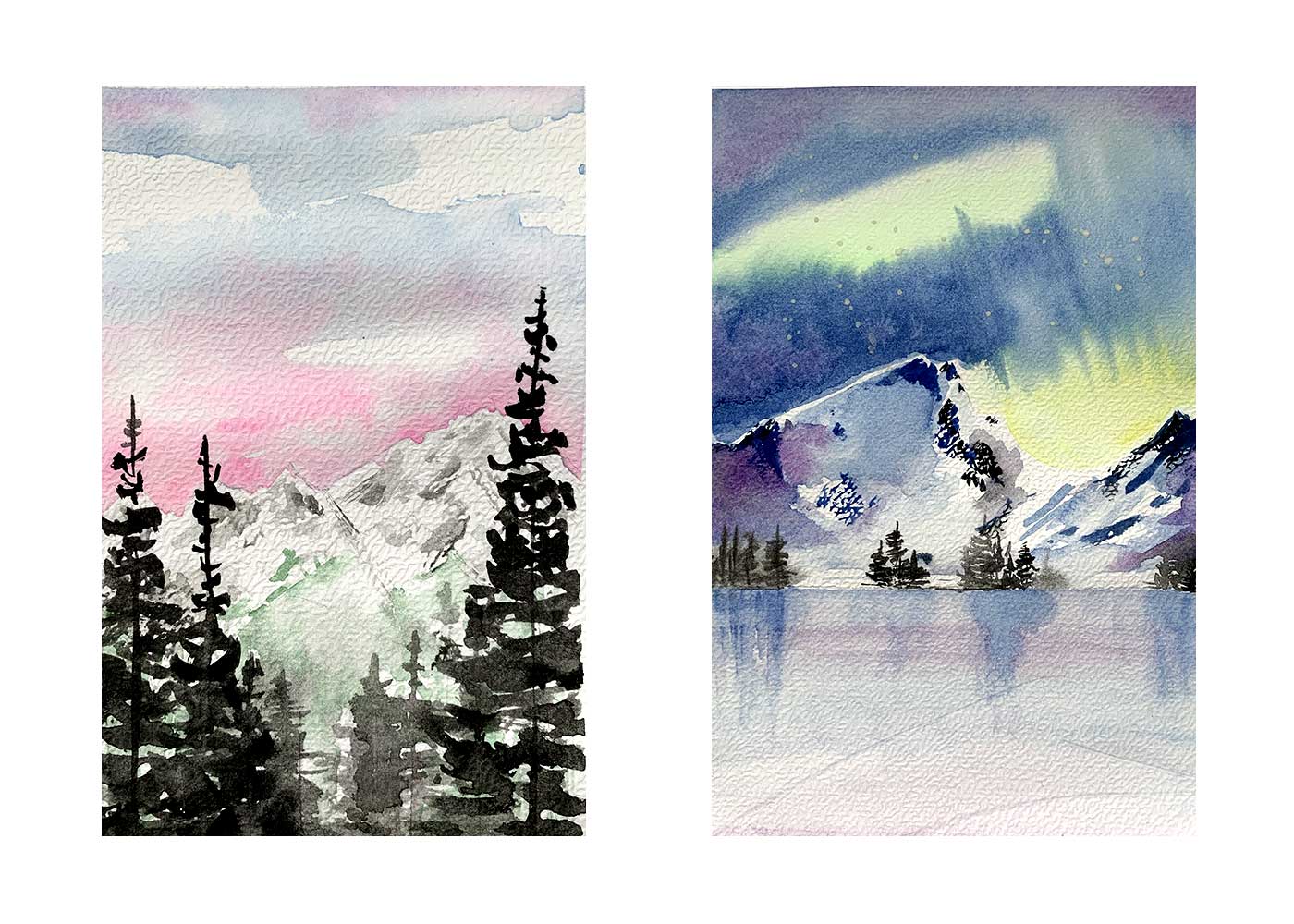 aquarelle montagne
